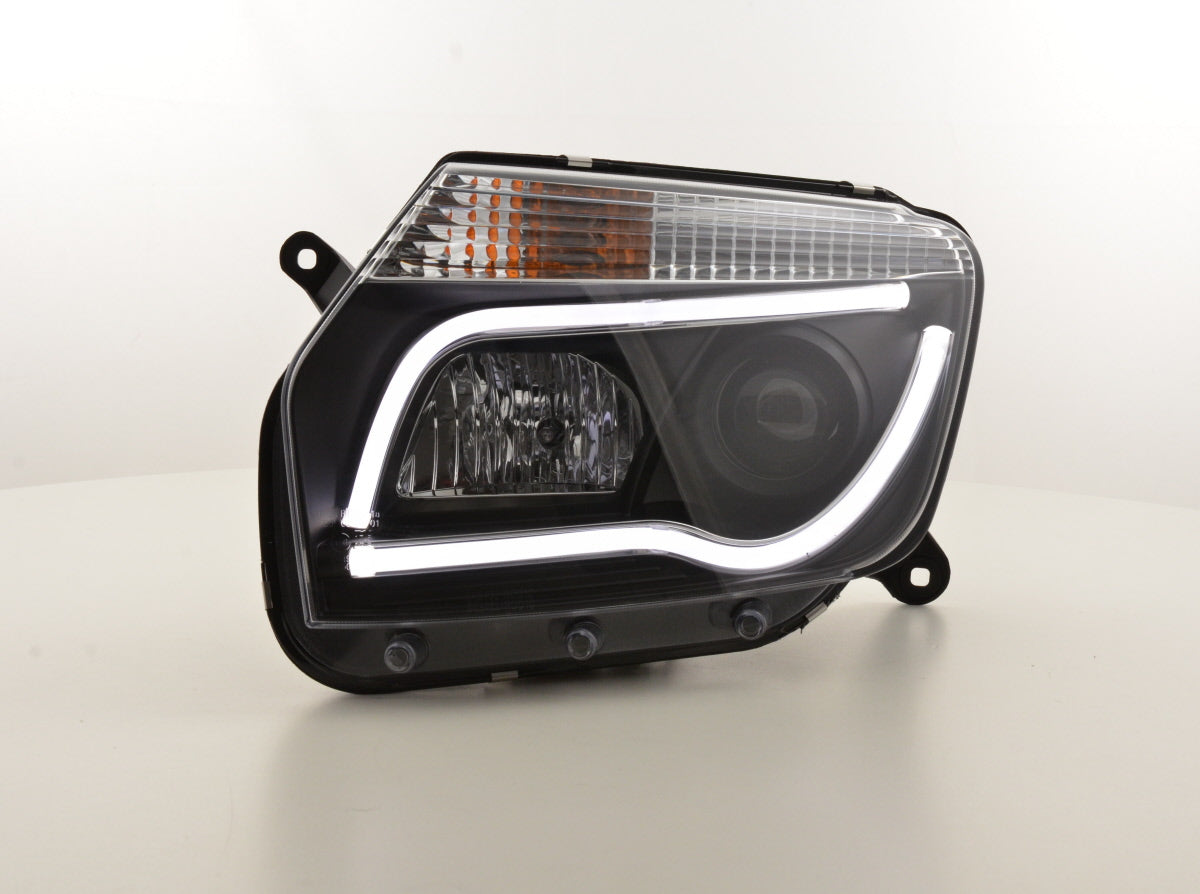 Scheinwerfer Set Daylight LED TFL-Optik Dacia Duster 10-13 schwarz Scheinwerfer Set Daylight LED TFL-Optik Dacia Duster 10-13 schwarz